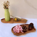 Wooden Tea Coffee Tray by Axyaa - Multi-Purpose Food Dish Plate for Home Decor