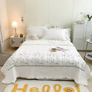 Axyaa Floral Embroidered Summer Blanket Set - Lightweight Quilted Comforter