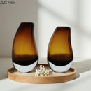 Modern Hydroponic Glass Vase by Axyaa - Minimalist Desk Decoration and Floral Arrangement