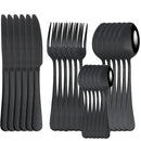 Black Stainless Steel Cutlery Set for Family Parties by Axyaa