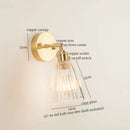 Axyaa Striped Glass LED Wall Sconce - Japanese Vintage Style