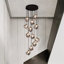 Axyaa Staircase Chandeliers LED Pendant Lamps Modern Home Indoor Lighting