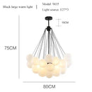 Axyaa Nordic Bubble Ball Glass Pendant - Warm & Romantic Bedroom Decor