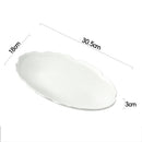 Axyaa Flower Striped Ceramic Plate Set.