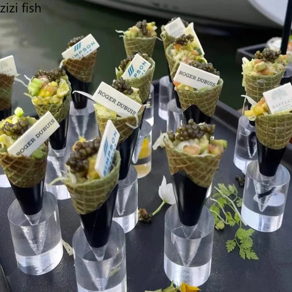 Axya Clear Dessert Stand: Stylish Ice Cream & Snack Display Rack