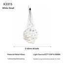 Axyaa Glass Balloon Chandelier: Modern Nordic Lamp for Staircase, Living Room & Dining Room