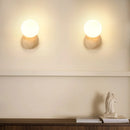 Axyaa Wabi Sabi LED Wall Lamp Yellow Travertine Glass Bathroom Light