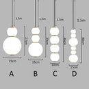 Axyaa Nordic Glass Balls Chandelier for Bedroom Restaurant Bar