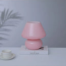 Axya Glass Mushroom Lamp - Dimmable Vintage Nightstand Light, 3 Colors