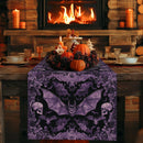 Axyaa Halloween Skull Abstract Pattern Table Runner
