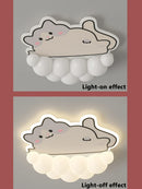 Axyaa Cartoon Cat LED Ceiling Light for Children's Bedroom