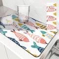 Axyaa Diatom Mud Kitchen Drain Pads - Sea Fish Absorbent Tableware Mat