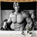 Mysterious Black Illusion Tapestry Wall Hanging for Home Gym Decor - Axyaa