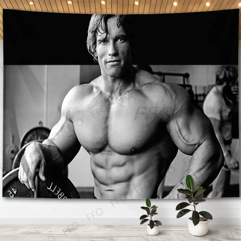 Mysterious Black Illusion Tapestry Wall Hanging for Home Gym Decor - Axyaa