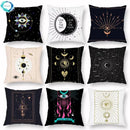 Axyaa Tarot Black Pillowcase 45x45cm for Home Decor and Living Room