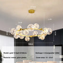 Axyaa Nordic Glass Globe Pendant Lights with 3 Changeable LEDs