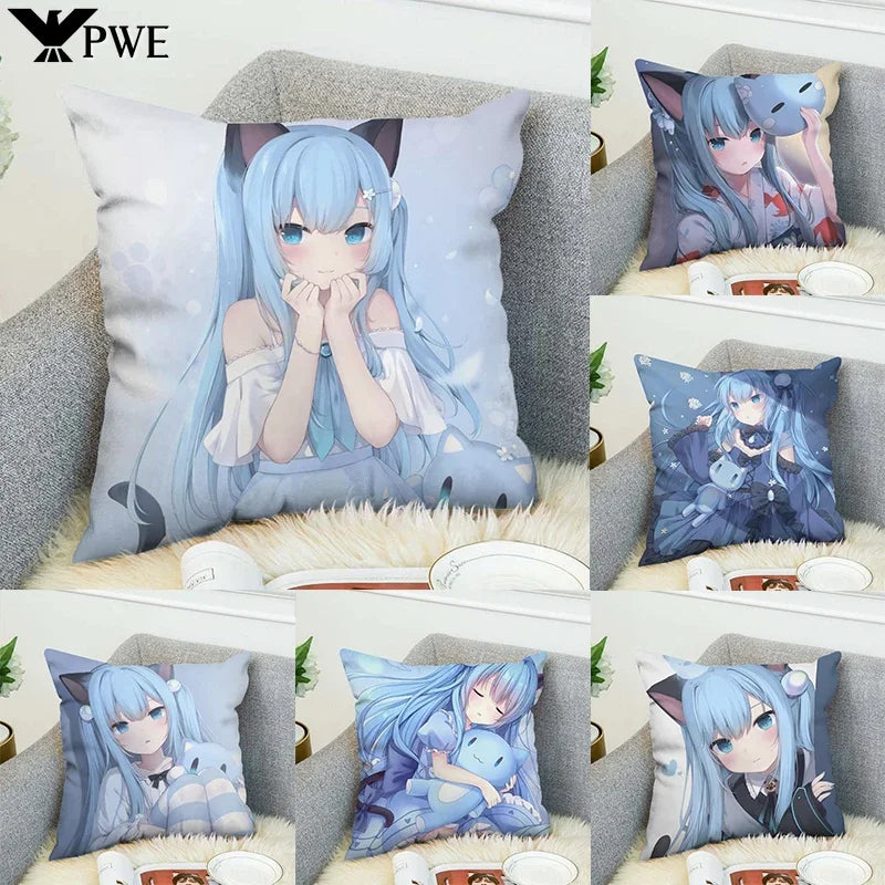 Axyaa Shizuku Anime Pillow Covers 45*45 Cushion Cover for Fall Decor