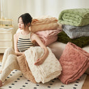 Axyaa Checkered Pattern Fleece Throw Blanket - Super Soft and Warm Blanket