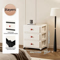 Axyaa 13.8 Inch Drawer Storage Cabinet, 3-6 Tier, Large Capacity, Multi-Color Options