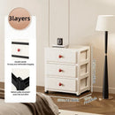 Axyaa 13.8 Inch Drawer Storage Cabinet, 3-6 Tier, Large Capacity, Multi-Color Options