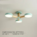 Axyaa Modern Wooden Ceiling Light 3/6/8 Lights LED Luminaire for Living Room Bedroom