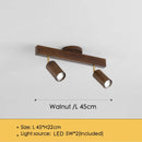 Axyaa Nordic Wooden LED Ceiling Spotlights for Modern Living Room Lighting