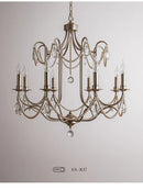 Axyaa Pearl Crystal Lamp: American Retro Villa Silver High-End Living Room, Bedroom, Dining Room