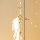 Axyaa Crystal Butterfly Moon Prism Suncatcher - Outdoor Rainbow Maker Fairy Garden Decor