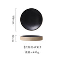 Axyaa Retro Round Plate: Premium Western Cuisine Ceramic Tableware