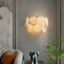 Axyaa All Copper Marble Wall Lamp for Living Room, Bedroom, Stairwell - Alabaster Lighting