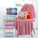 Axyaa Luxury Coral Fleece Towel Set - Super Absorbent & Soft - 2pcs - 70x140cm, 35x75cm