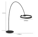 Axyaa Luxury Fishing Lamp: Circular Vertical Floor Lamp for Living Room & Bedroom
