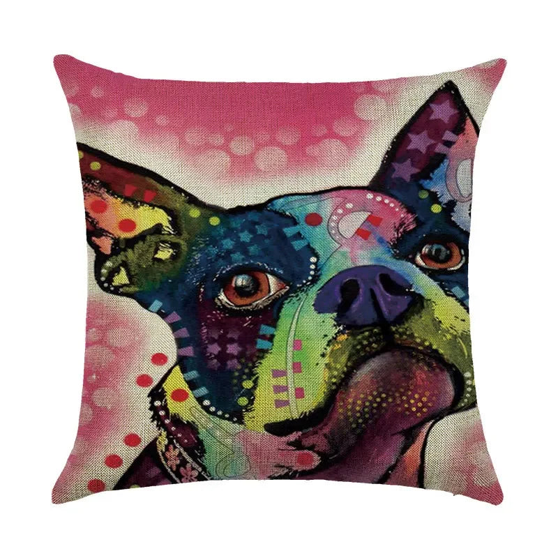 Axyaa Animal Print Pillow Cover: Stylish Sofa & Chair Linen Cushion Cover Art