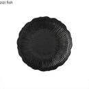 Axyaa Flower Striped Ceramic Plate Set.