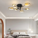 Axyaa LED Circle Ring Gold Chandelier Remote Control Lighting