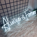 Axyaa Always & Forever LED Neon Art Sign for Bedroom Home Wall Decor