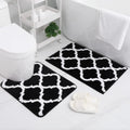Axyaa Soft Shaggy Bathroom Mat Set - 2 Pcs Non-Slip Plush Toilet Rug