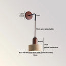 Axyaa Black Travertine Stone LED Wall Lamp for Wabi Sabi Living Room Lighting.
