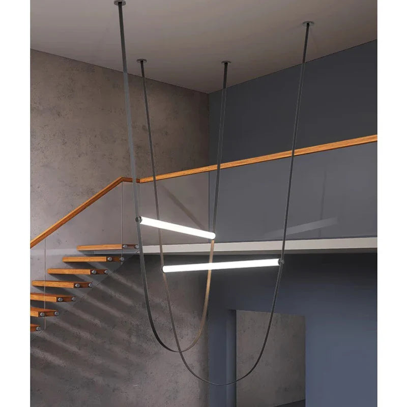 Axyaa Nordic Art Line Chandelier for Modern Living Spaces