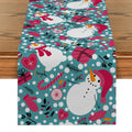Snowman Tree Table Runner Kitchen Dining Decor by Axyaa