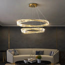 Axyaa Crystal Chandelier: Luxury Living Room & Bedroom Pendant Light
