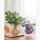 Axyaa Fenton Gradient Glass Vase, Pink Purple, Romantic French Style
