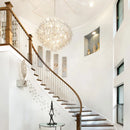 Axyaa Nordic Crystal Chrome Pendant Lamp for Home Decor & Lighting