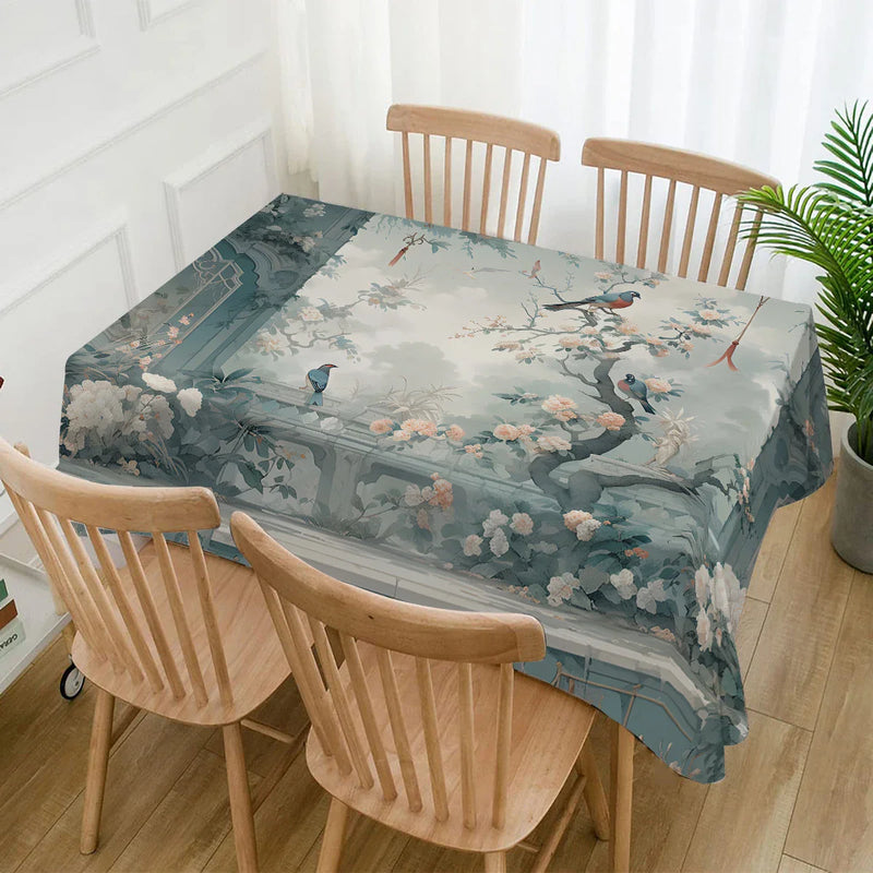 Axyaa Waterproof Rectangular Tablecloth for Party Decor and Dining Tables