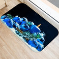 Axyaa Christmas Balls Tree Printed Door Mat Non-Slip Floor Carpet)((((