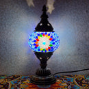 Axyaa Vintage Turkish Mosaic Table Lamp Handcrafted Art Deco Bedside Night Light
