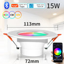 Axyaa Bluetooth RGB LED Downlight: 10W 15W Smart Life Dimmable Bulb & Remote Control