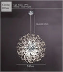 Axyaa Crystal Pendant Lamp for Modern Decoration Lighting in Bedroom, Bar, and Restaurant