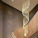 Axyaa Crystal Meteor Shower LED Chandelier for Modern Minimalist Villa Home Decor