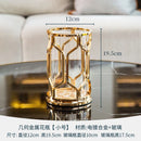 Axyaa Modern Golden Metal Rack Glass Vase for Stylish Flower Arrangement
